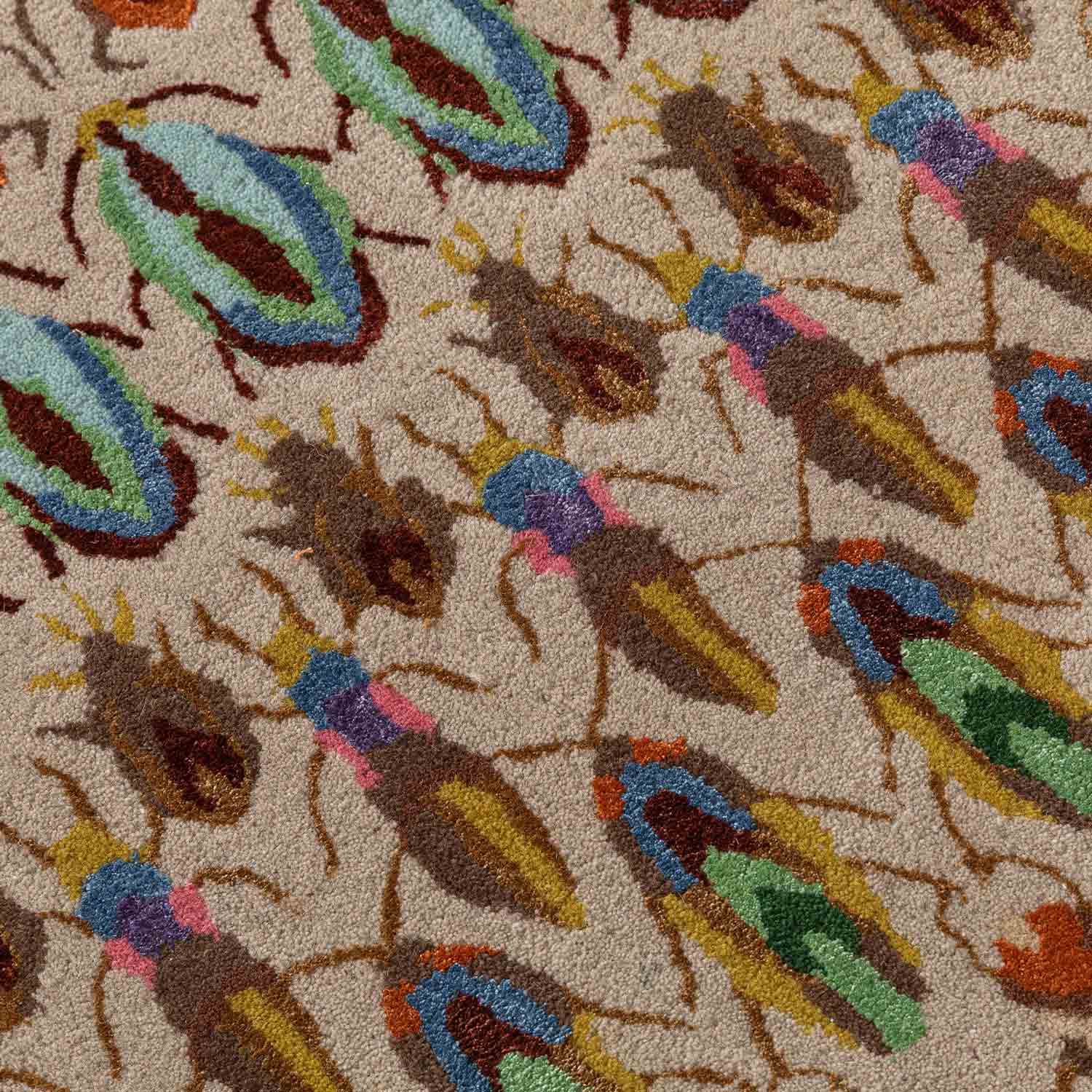 Orderly Queue Hand Tufted Woollen And Viscose Rug By Varun Rana