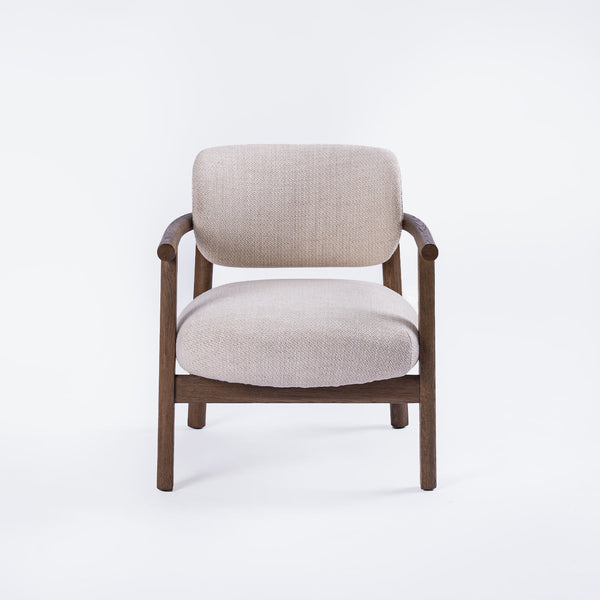 Alabat Oak Lounge Chair - Latte
