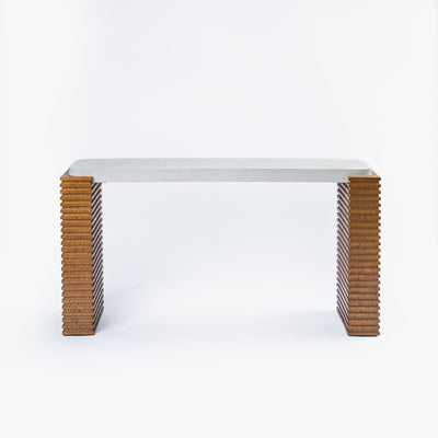 Madison Oak Console Table - White