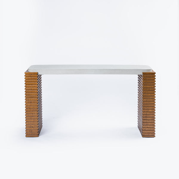 Madison Oak Console Table - White