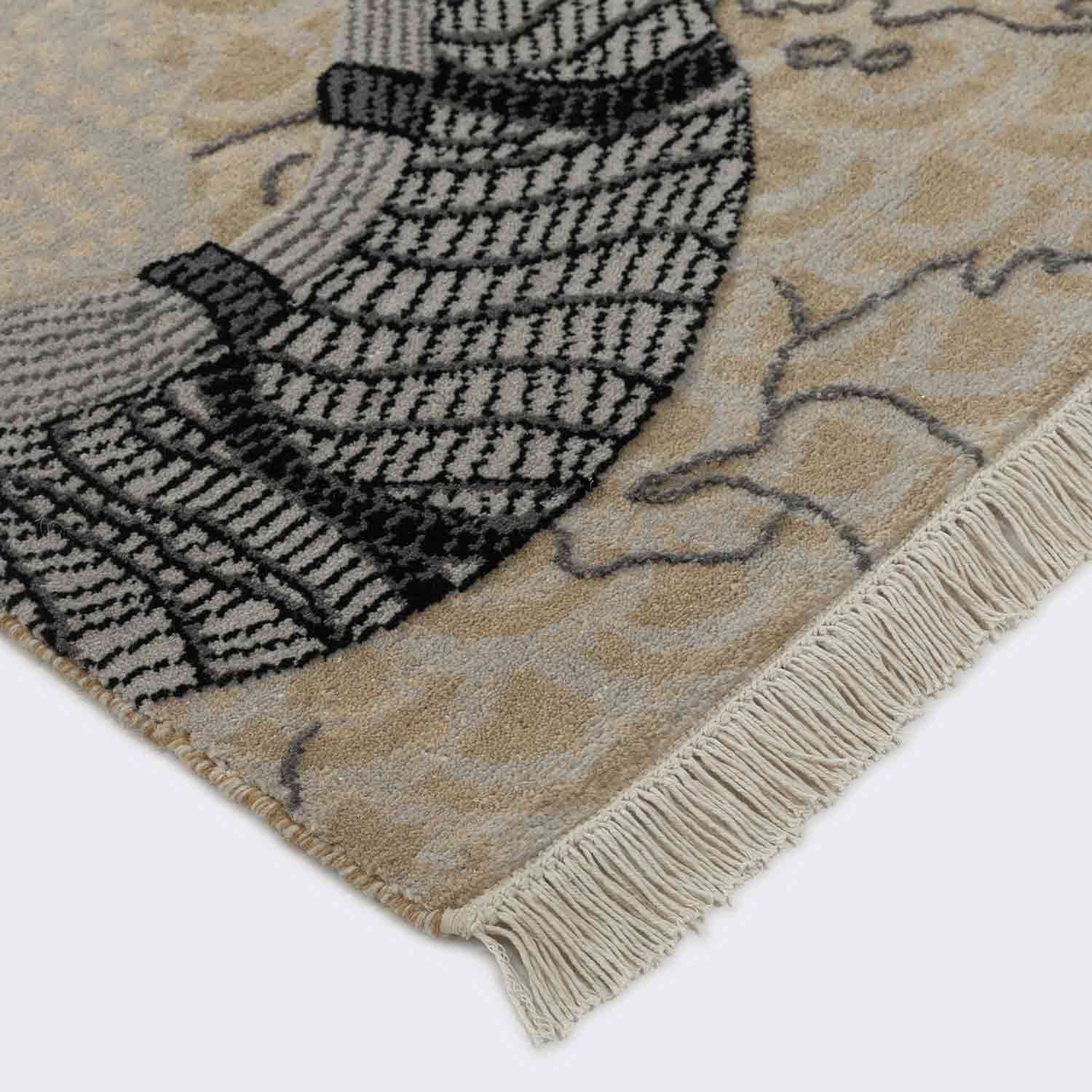 Jeev-Van Hand Knotted Woollen And Viscose Rug