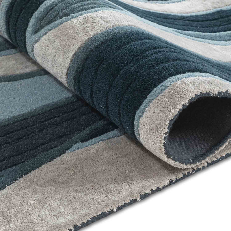 Obliq Hand Tufted Woollen And Viscose Rug