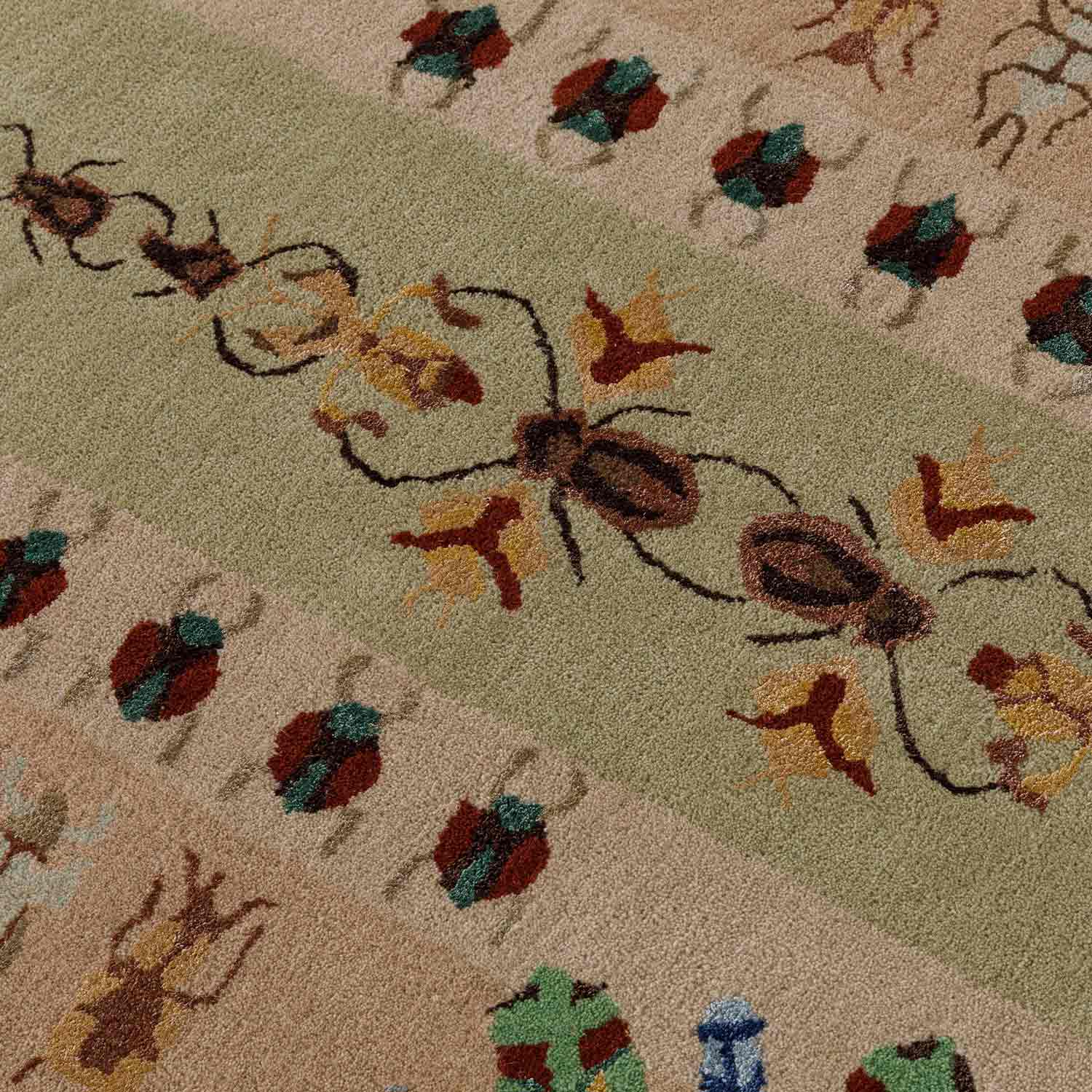 Rosette Mosaic Hand Tufted Woollen And Viscose Rug By Varun Rana