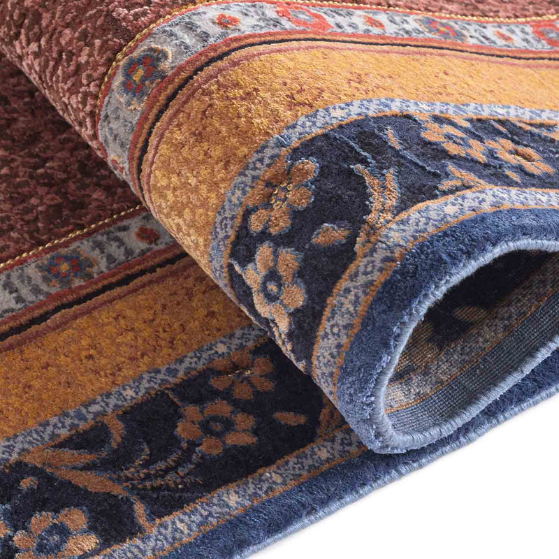 Nisha Kaleen Hand Knotted Woollen Viscose And Silk Rug By Tarun Tahiliani