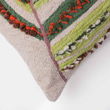 Magpie Cotton Slub Embroidered Lumber Cushion Cover