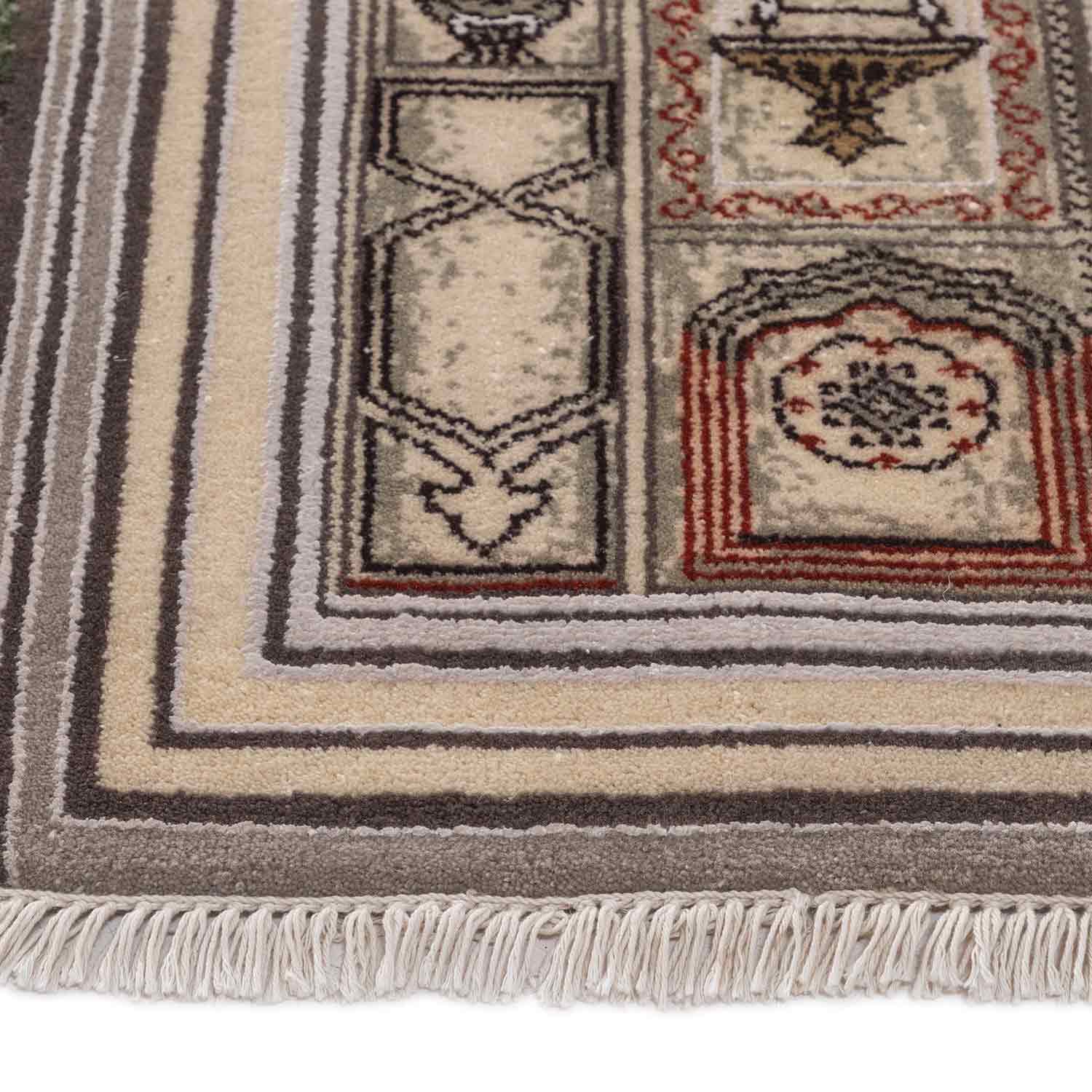 Mughal Gardens Hand Knotted Woollen And Viscose Rug By Anita Dalmia