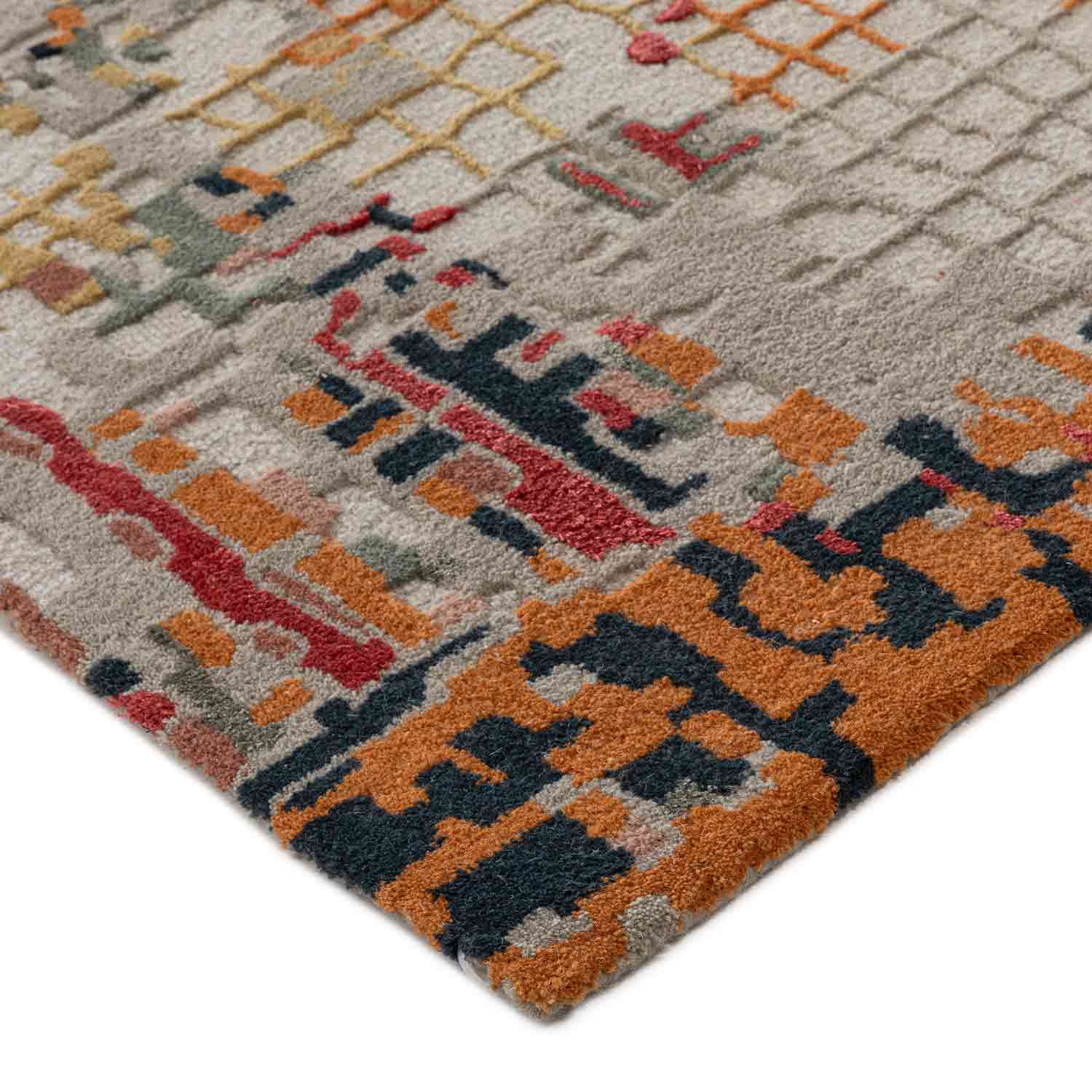 Conglomerate Hand Tufted Woollen And Viscose Rug