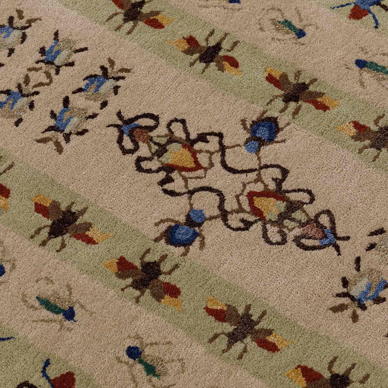 Blush Mosaic Hand Tufted Woollen And Viscose Rug By Varun Rana