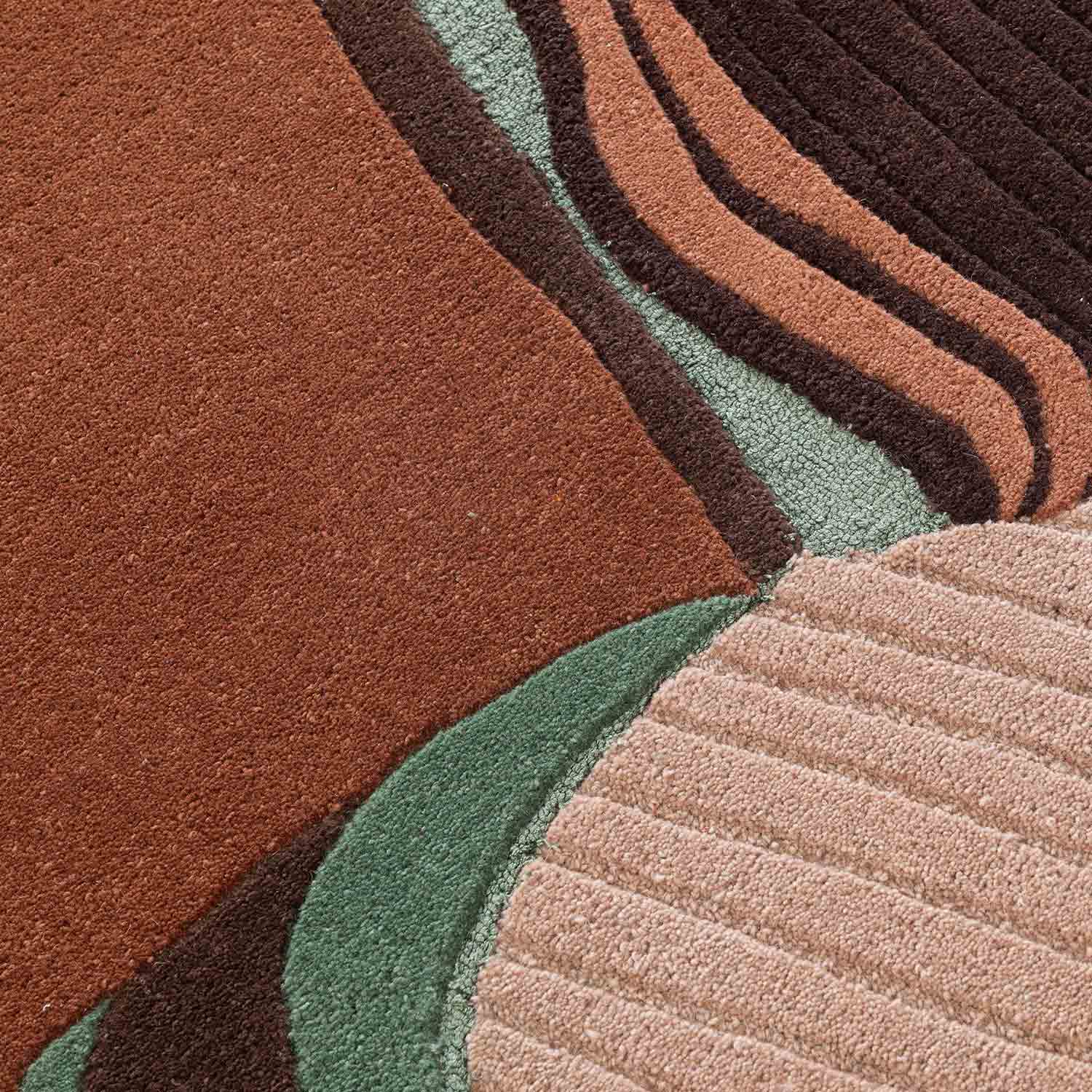 Skein Hand Tufted Woollen And Viscose Rug