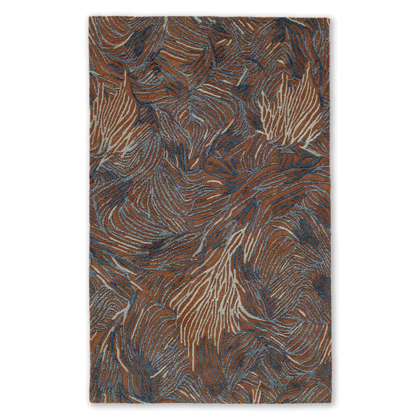Deep Coral Hand Tufted Woollen Rug