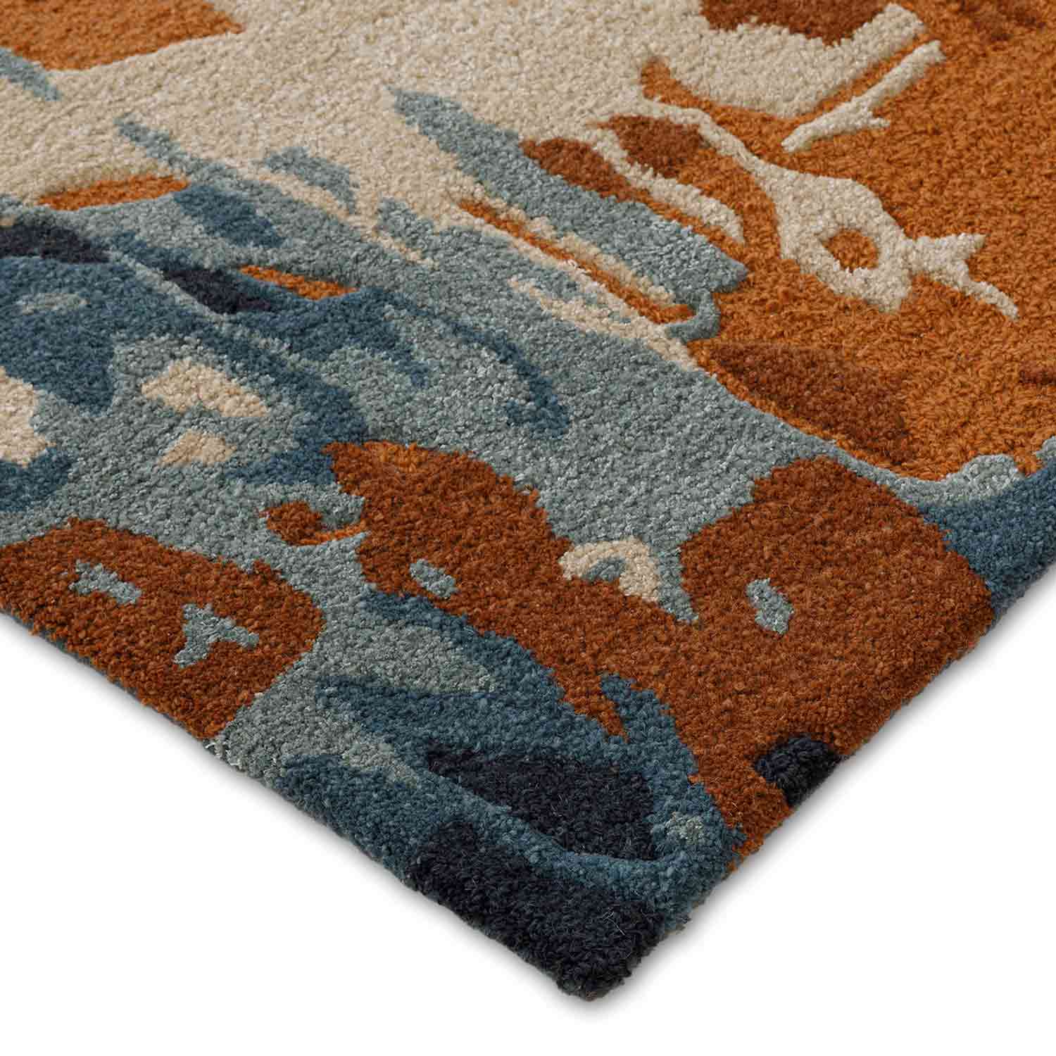 Chrome Hand Tufted Woollen And  Viscose Rug