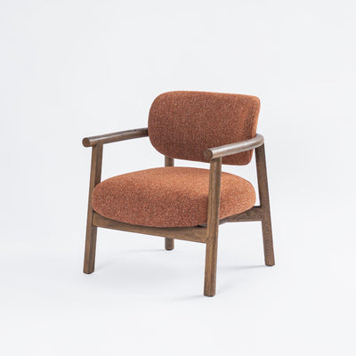 Alabat Oak Lounge Chair - Rust