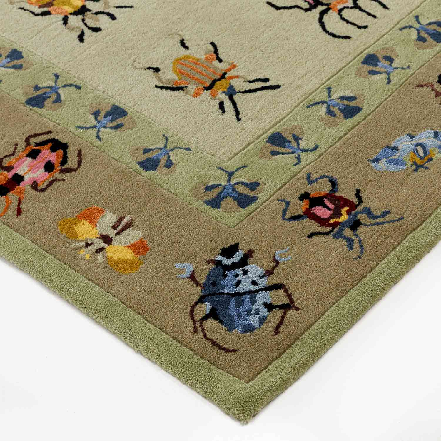 Vitrine Jade Hand Tufted Woollen And Viscose Rug By Varun Rana