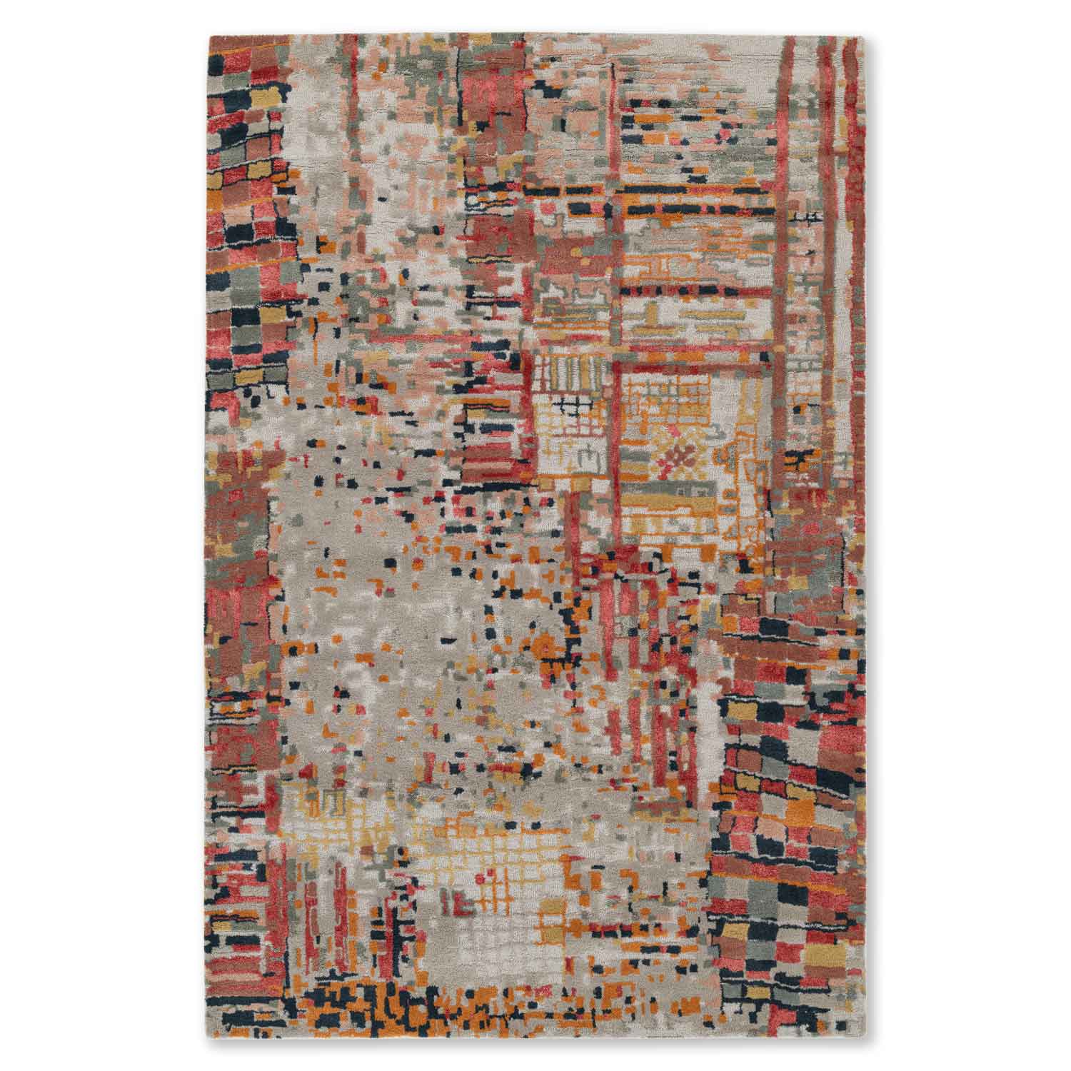 Conglomerate Hand Tufted Woollen And Viscose Rug