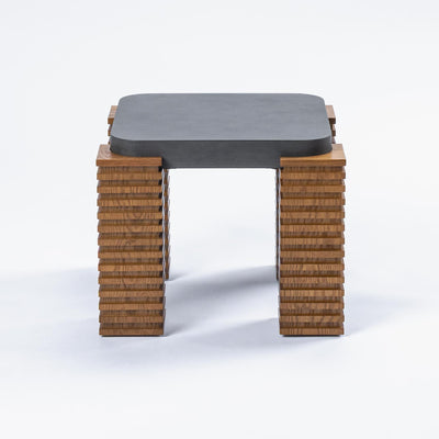 Madison Oak End Table - Slate Black