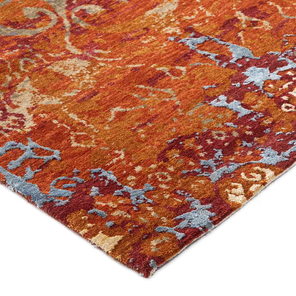 Katha Hand Knotted Woollen And Silk Rug