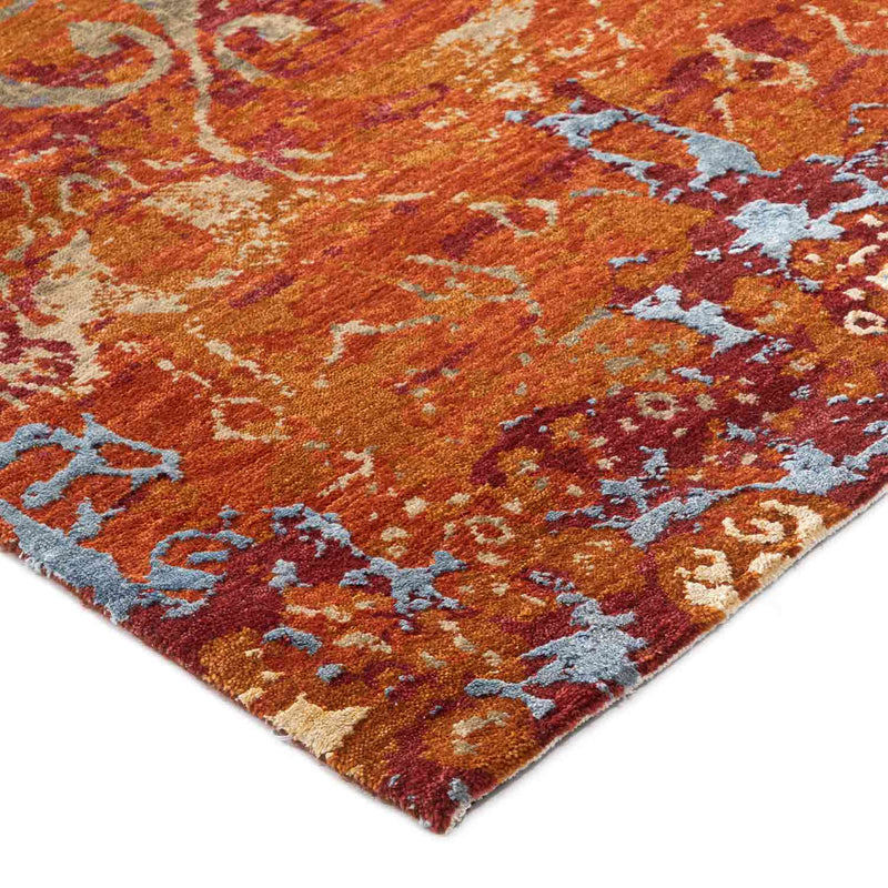 Katha Hand Knotted Woollen And Silk Rug