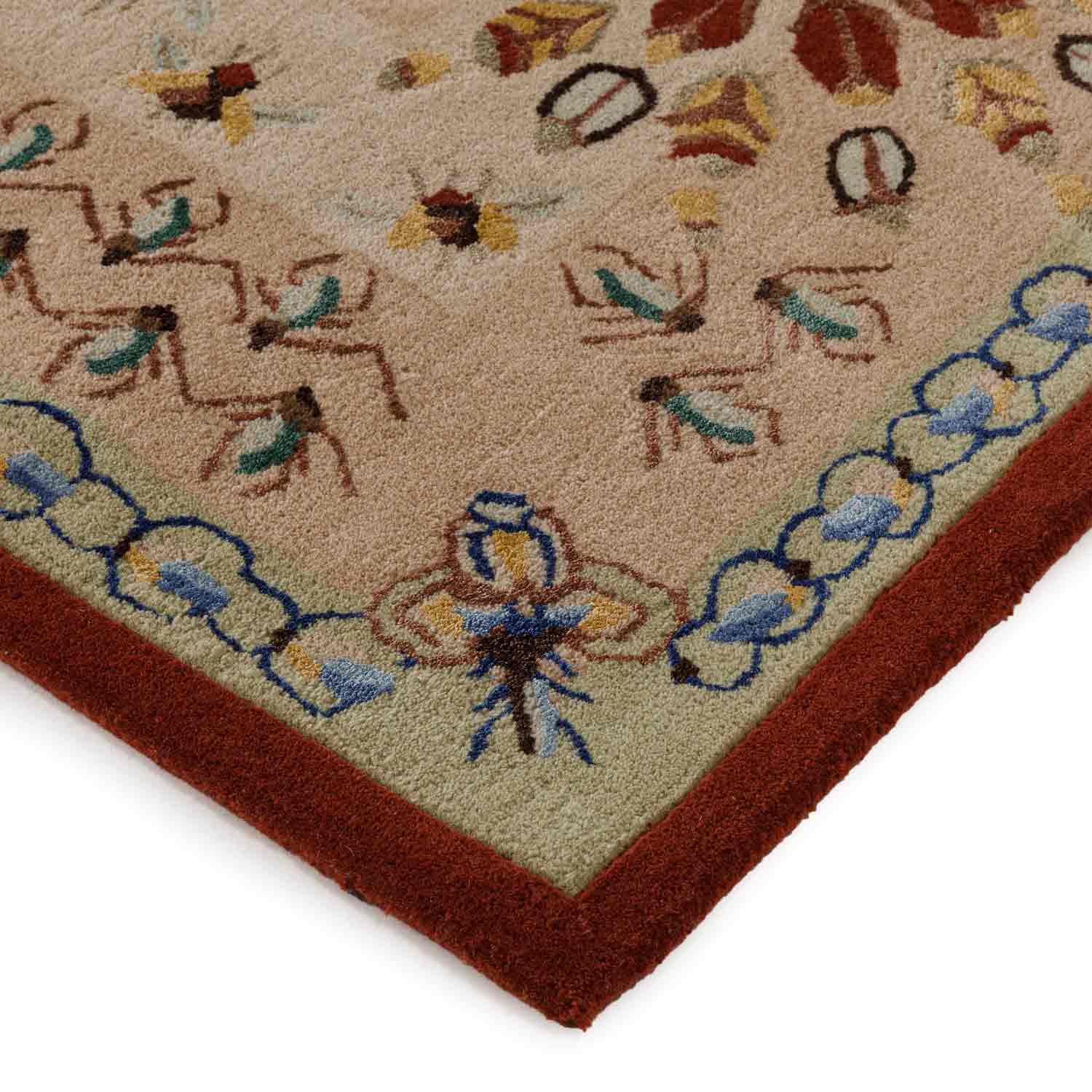 Rosette Mosaic Hand Tufted Woollen And Viscose Rug By Varun Rana