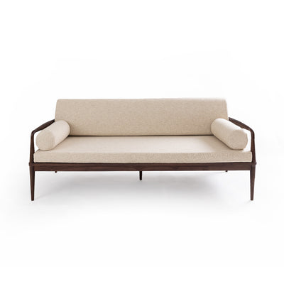 Terra Teak Three Seater Sofa with Wooden Piers