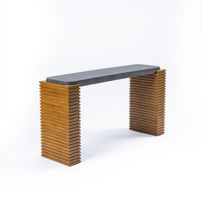 Madison Oak Console Table - Black
