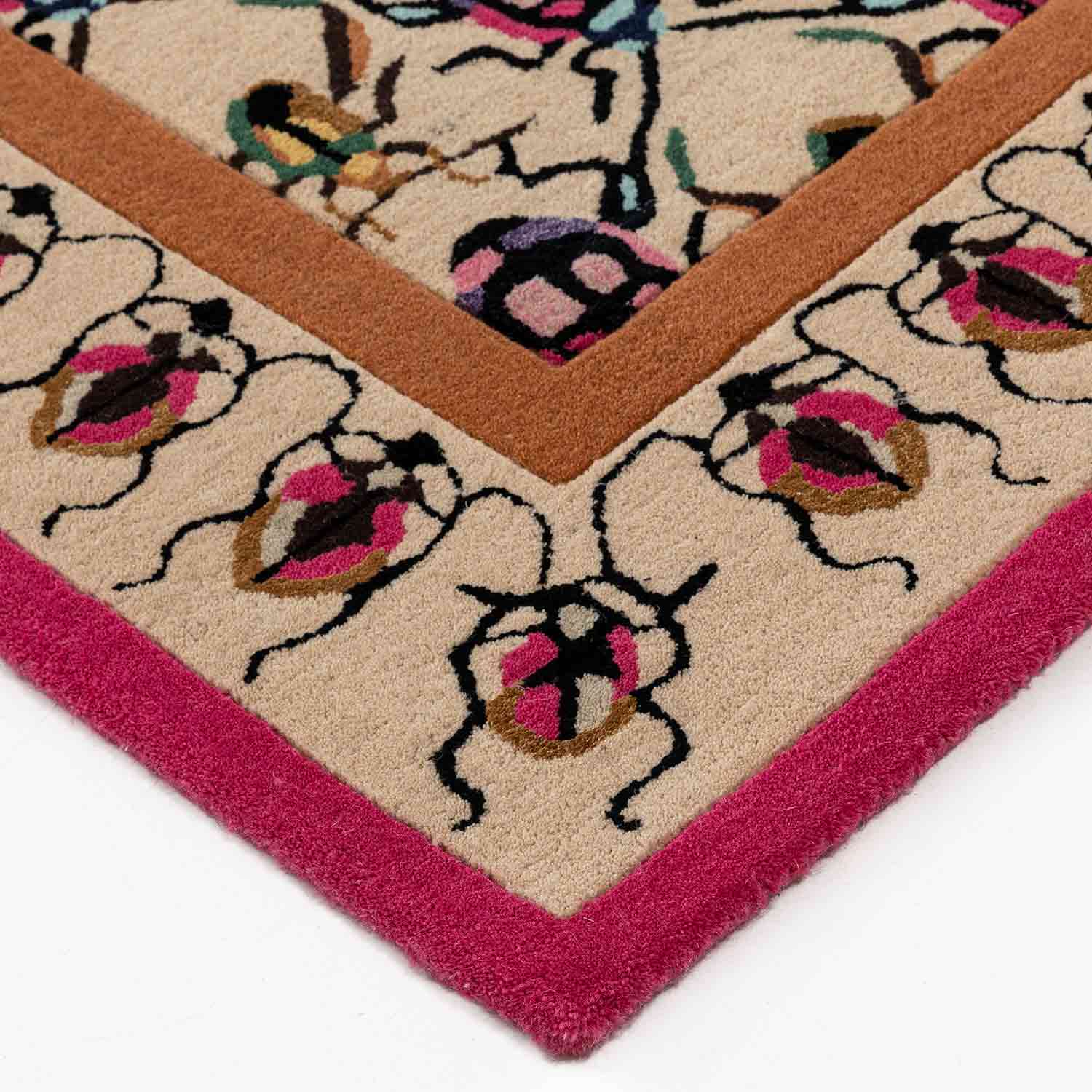 Mughal Jaal Hand Tufted Woollen And Viscose Rug By Varun Rana