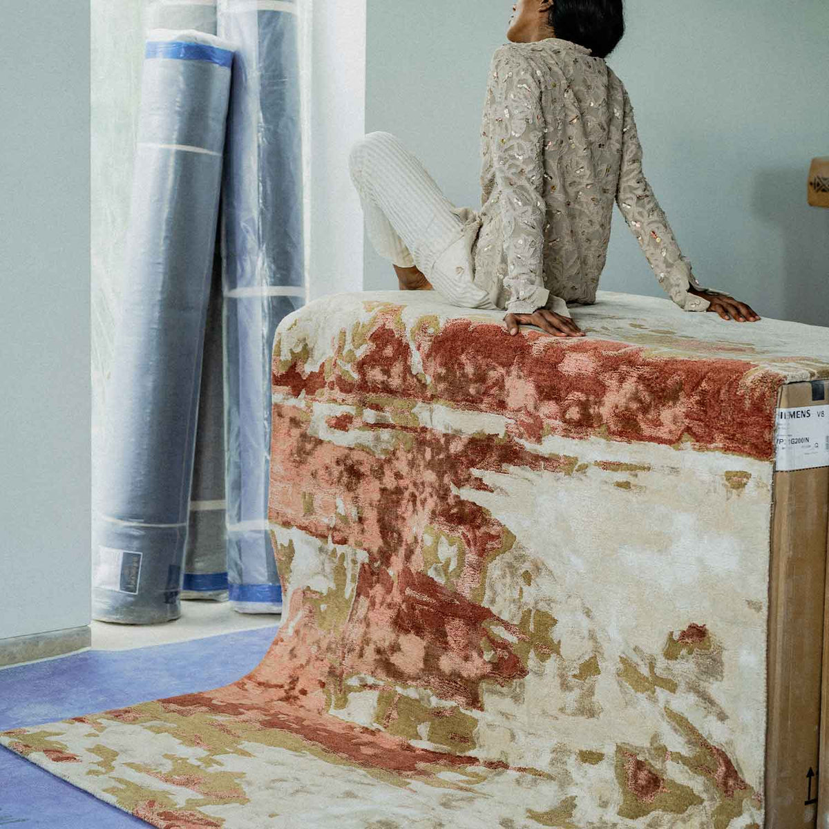 Rive Hand Tufted Woollen And Viscose Rug