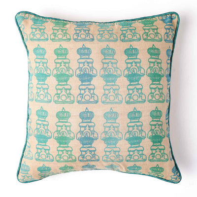 Rajenza Tassar Silk Digital Printed Cushion Cover By Mariella Ienna