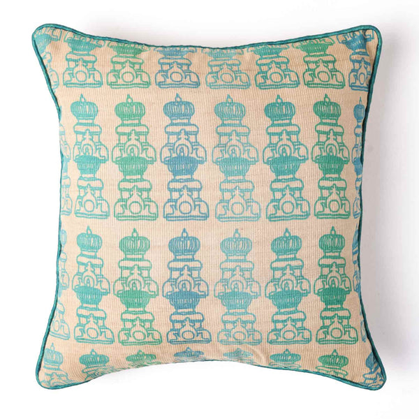 Rajenza Tassar Silk Digital Printed Cushion Cover By Mariella Ienna