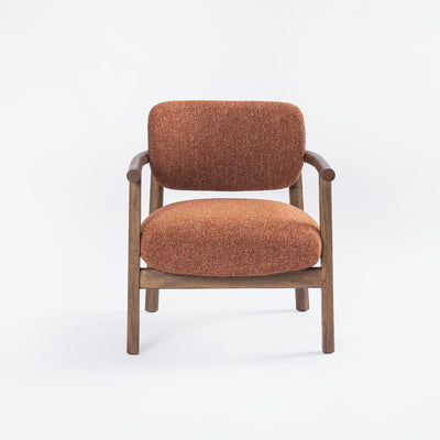 Alabat Oak Lounge Chair - Rust