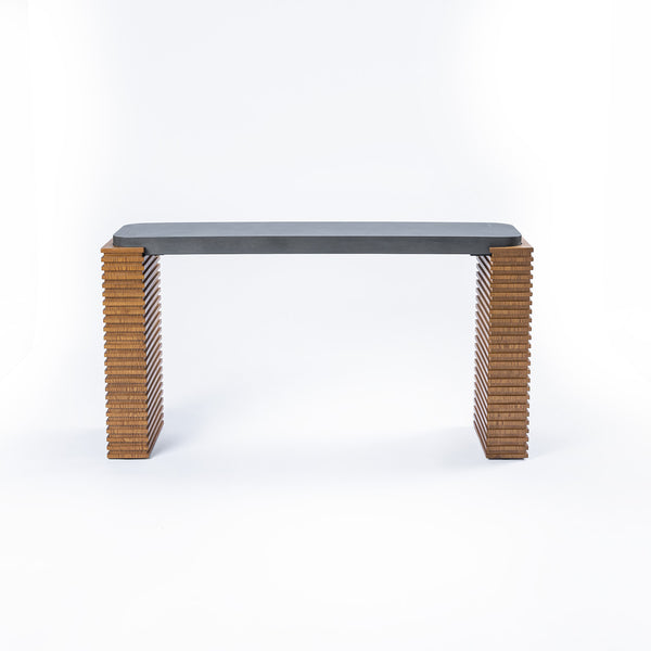 Madison Oak Console Table - Black