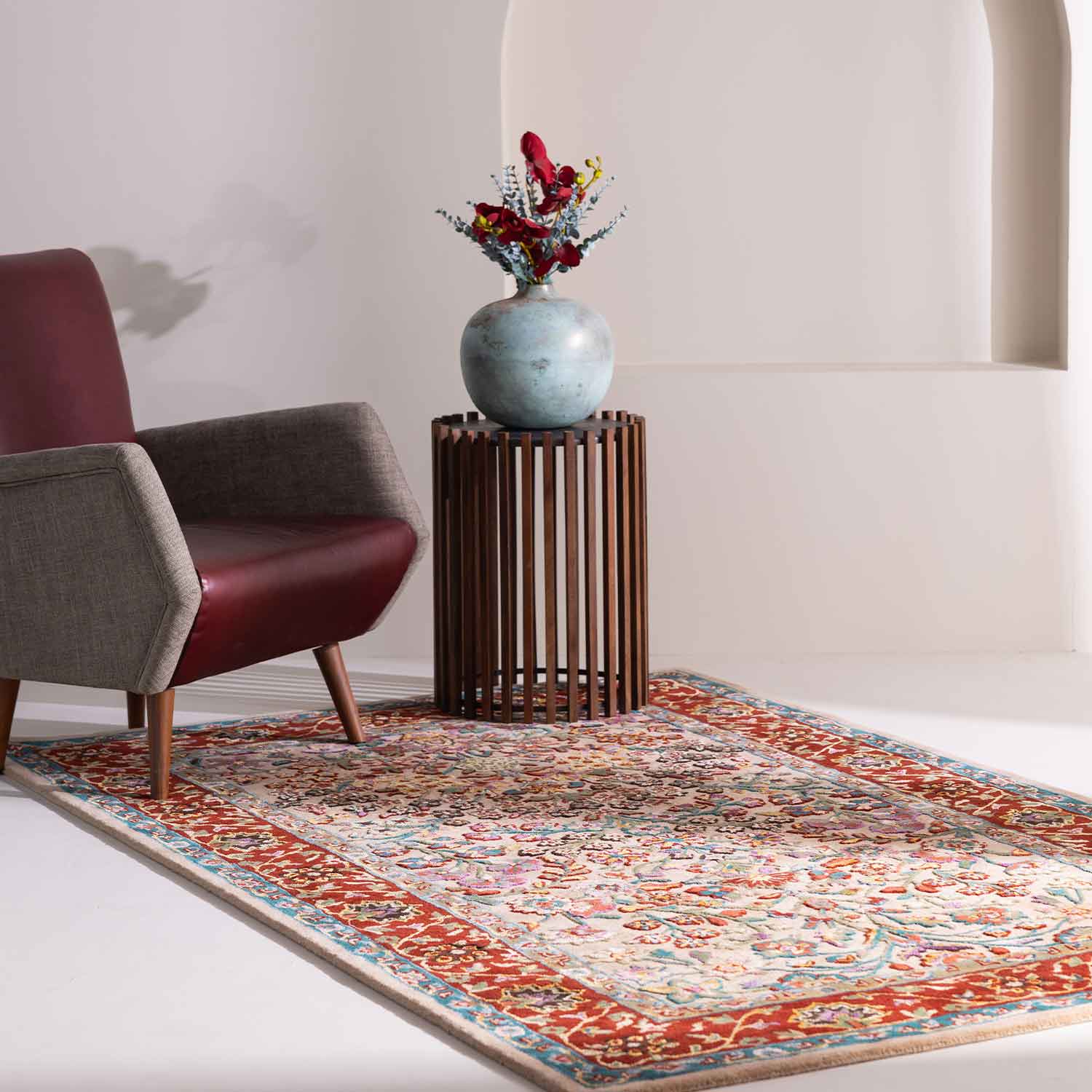 Yasmeen Hand Tufted Woollen And Viscose Rug