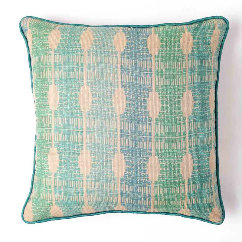 Fiortan Tassar Silk Digital Printed Cushion Cover By Mariella Ienna