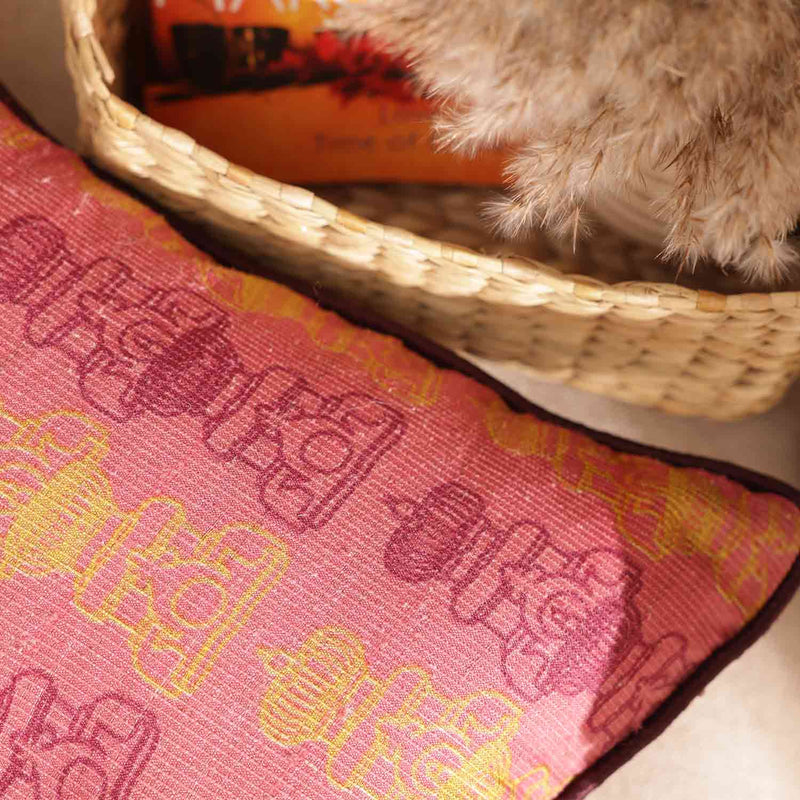 Varusta Tassar Silk Digital Printed Cushion Cover By Mariella Ienna