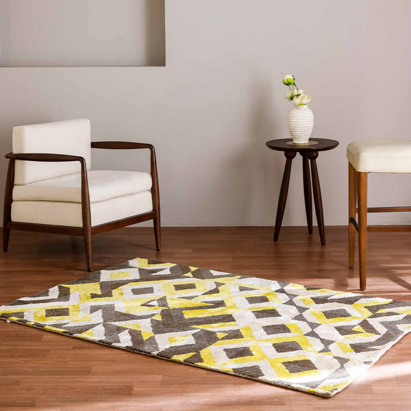 Argyle Hand Tufted Woollen and Viscose Rug