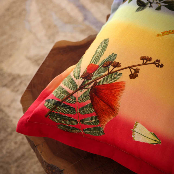 Botanic Digital Printed Woollen And Silk Cushion By Mariella Ienna