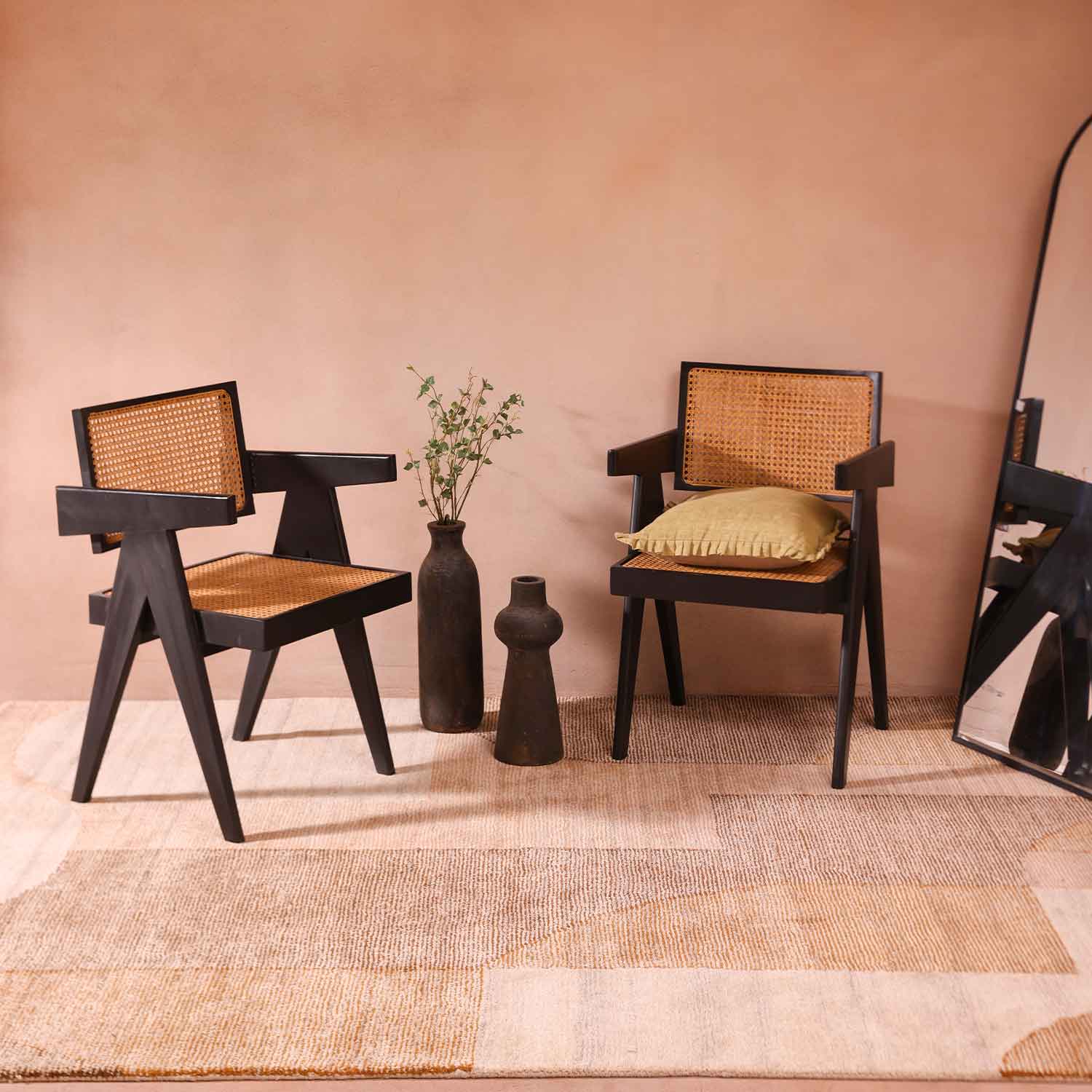 Bronze Hand Tufted Woollen And Viscose Rug