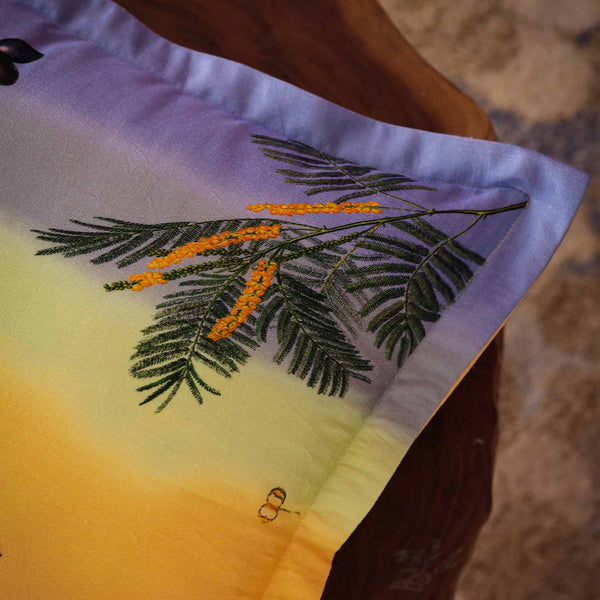 Botanic Digital Printed Woollen And Silk Cushion By Mariella Ienna
