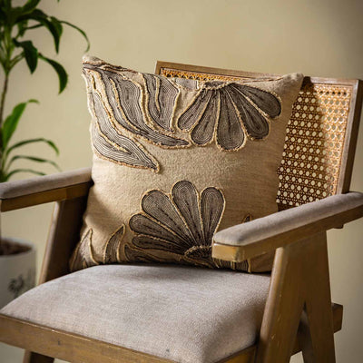 Sutra Cotton Patchwork Embroidered Cushion Cover
