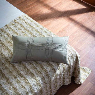 Quadra Vegan Silk Handquilted Lumbar Cushion Cover