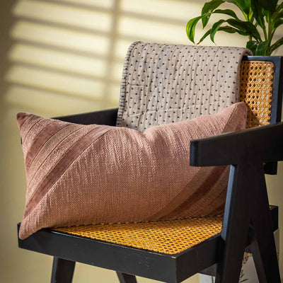 Savira Cotton Textured Lumbar Cushion Cover