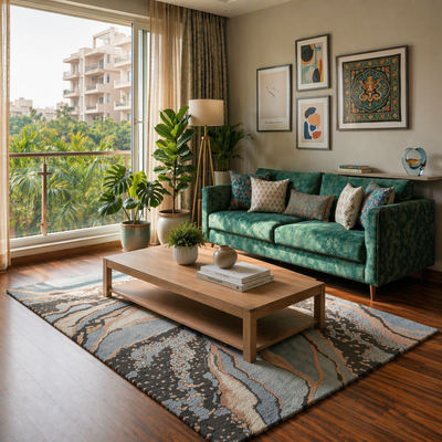 Kamuzu Hand Tufted Woollen And Viscose Rug