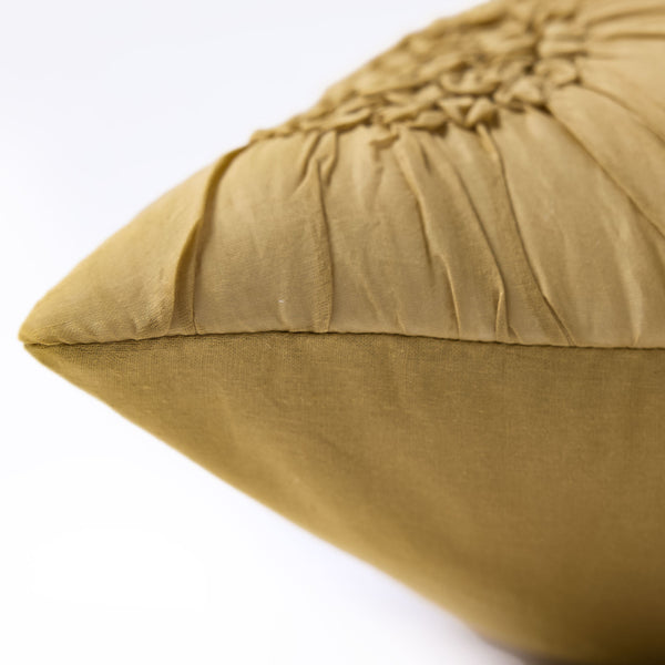Petara Cotton Hand Quilted Shibori Textured Lumbar Cushion Cover