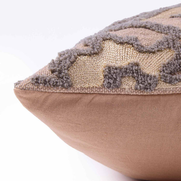 Pattika Cotton and Silk Embroidered Cushion Cover
