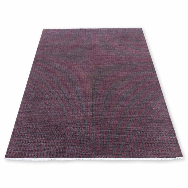 Fuchsia Hand Knotted Wool And Viscose Rug