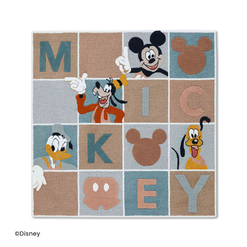 Mickey Clubhouse Hand Tufted Woollen And Cotton Rug