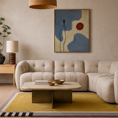 Chaubara Hand Tufted Woollen And Viscose Rug