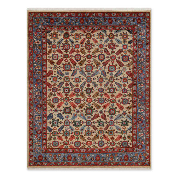 Garden Lattice Hand Knotted Wool Rug