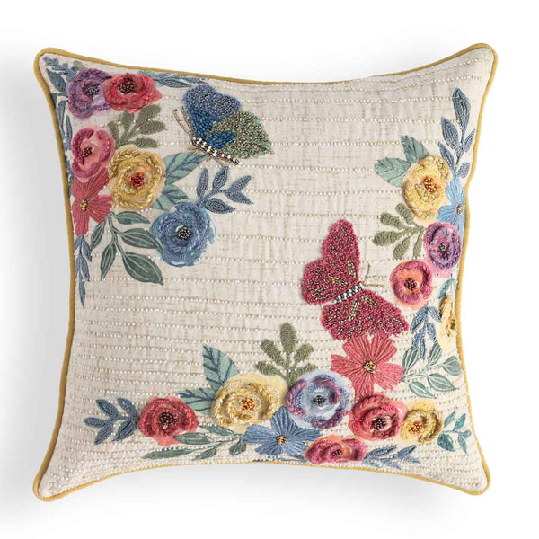 Canoré Embroidered Cotton Cushion