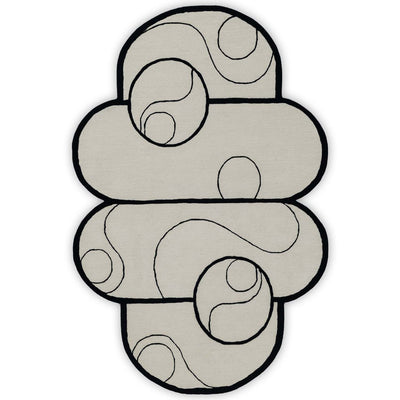 Biomorphic Contour  Hand Tufted Wool And Viscose Rug