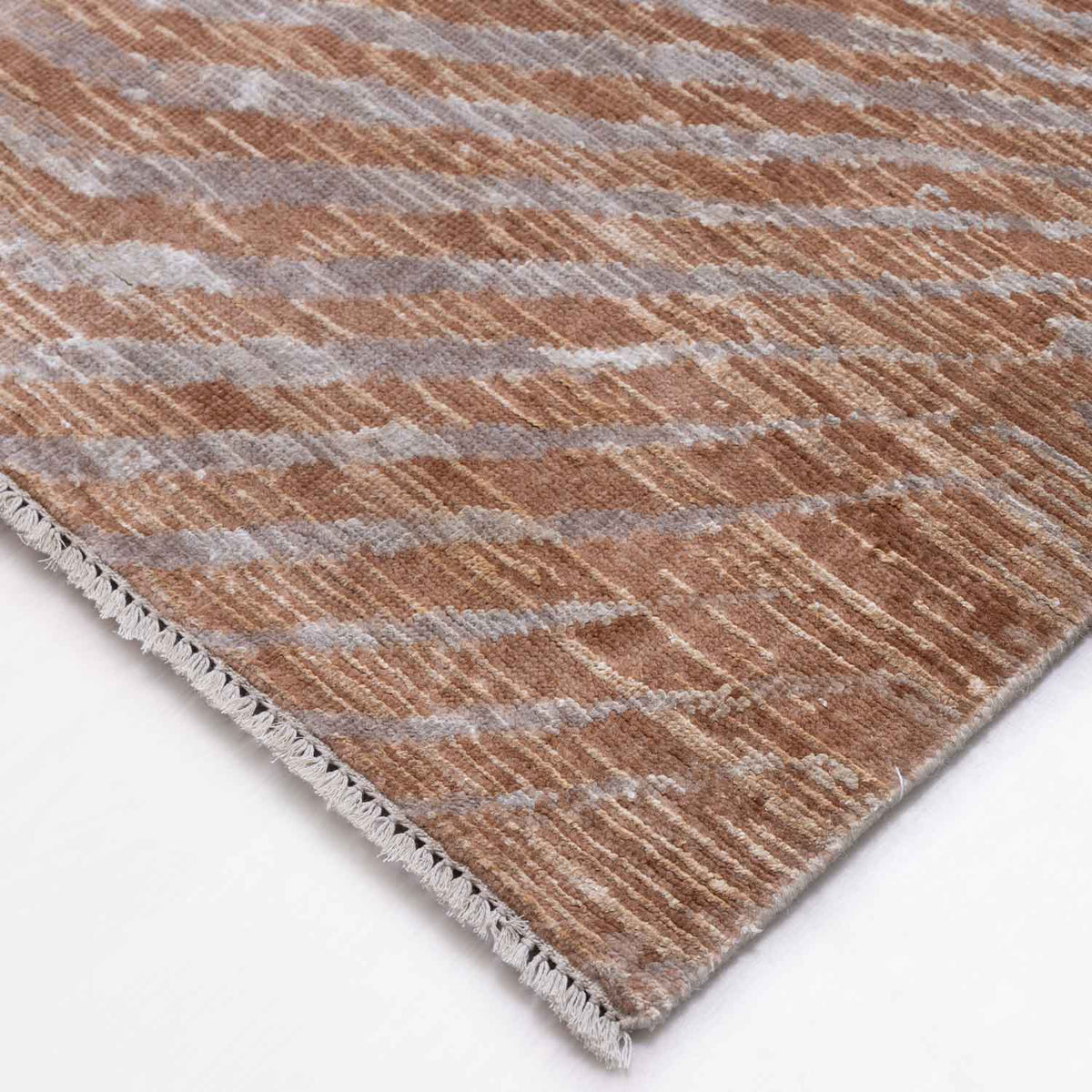 Barrel Hand Knotted Wool And Silk Rug By Luke Irwin